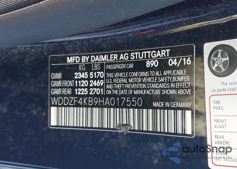 2017 Mercedes-Benz E 300 4Matic from USA, damaged, VIN WDDZF4KB9HA017550